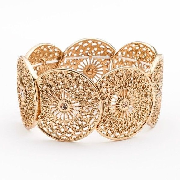 LC Lauren Conrad Jewelry - 🍂4/$25🍂 Gold Filigree Stretch Bracelet